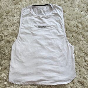 BOXRAW SMRT TEC Women's White Muscle Tee